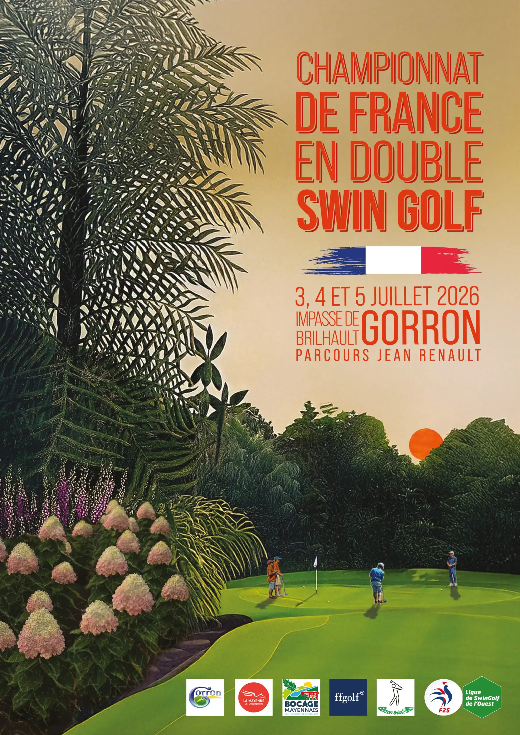 Championnat de France de SwinGolf en double à Gorron 3, 4 et 5 juillet 2026